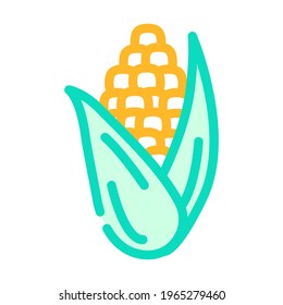 corn biogas color icon vector. corn biogas sign. isolated symbol illustration