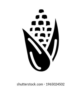 corn biogas glyph icon vector. corn biogas sign. isolated contour symbol black illustration