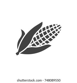 Corn black filled solid icon.