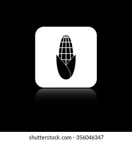 Corn - black vector  icon