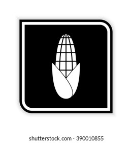 Corn  - black vector icon