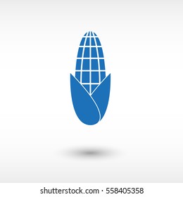 Corn -  blue vector icon