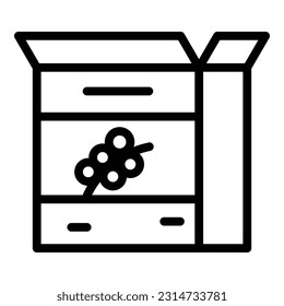 Corn box icon outline vector. Cereal breakfast. Milk fruit