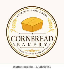 Corn bread logo vector illustration design hand draw