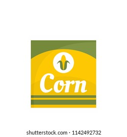 Corn can icon. Flat illustration of corn can vector icon for web isolated on white