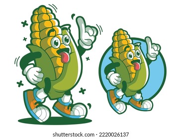 
Corn cartoon mascot characters Illustration 