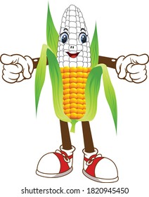 Corn cartoon vector art and illustration