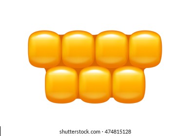 corn cells on white