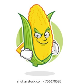Corn character design or mascot, perfect for logo, web and print illustration