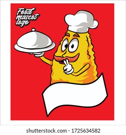 corn chef character - food mascot logo eps10