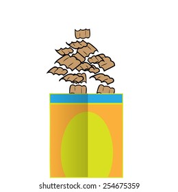 Corn chips drawing cartoon vector