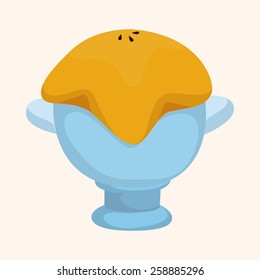 Corn chowder soup theme elements