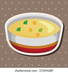 Corn chowder soup theme elements