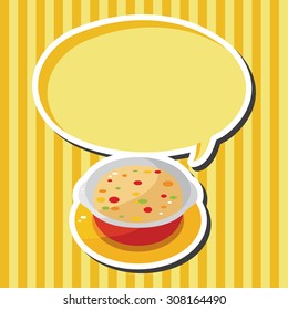 Corn chowder soup theme elements