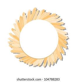 corn circle with copy space on white background  - vector illustration