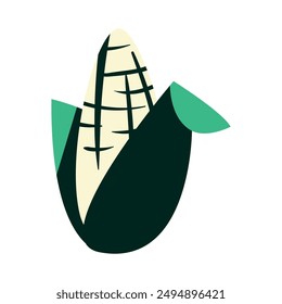 corn cob agriculture icon isolated