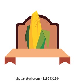 corn cob cereal grain classic label