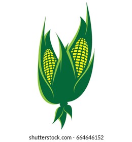 Corn cob icon isolated on a white background