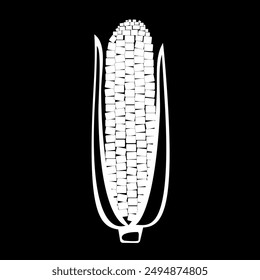 Corn cob icon Vector Illustration