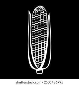 Corn cob icon Vector Illustration