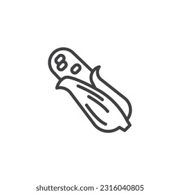 Corn Cob Linie Symbol. lineares Stilzeichen für mobiles Konzept und Webdesign. Ohr der Maislinie Vektorsymbol. Symbol, Logo-Abbildung. Vektorgrafik