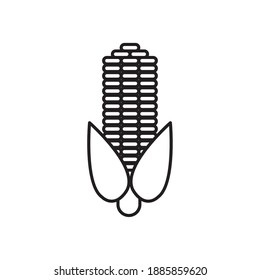 corn cob line style icon vector illustration design