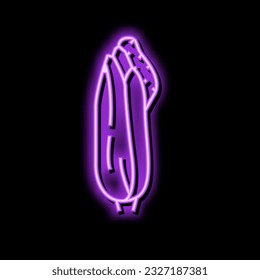 corn cob plant neon light sign vector. corn cob plant sign. isolated symbol illustration