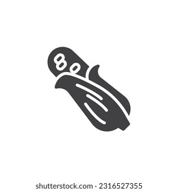 Corn cob vector icon. filled flat sign for mobile concept and web design. Ear of corn glyph icon. Symbol, logo illustration. Vector graphics
