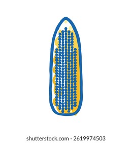 corn cob yellow doodle icon sketch vector. corn cob yellow sign. isolated symbol illustration