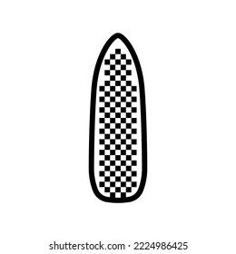 corn cob yellow line icon vector. corn cob yellow sign. isolated contour symbol black illustration