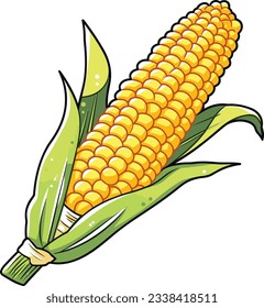 a Corn cobs cartoon illustration