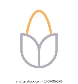 corn color line vector icon
