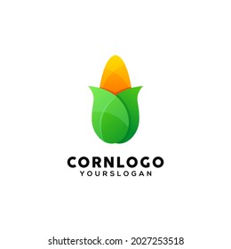 plantilla de diseño de logotipo de color de maíz