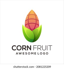 Resumen de gradiente de logotipo en color de maíz