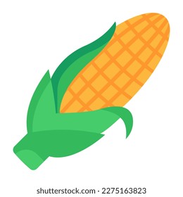 Corn con denoting commodity concept flat icon