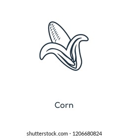 Corn concept line icon. Linear Corn concept outline symbol design. This simple element illustration can be used for web and mobile UI/UX.