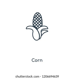 Corn concept line icon. Linear Corn concept outline symbol design. This simple element illustration can be used for web and mobile UI/UX.
