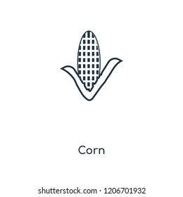 Corn concept line icon. Linear Corn concept outline symbol design. This simple element illustration can be used for web and mobile UI/UX.