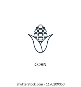 corn concept line icon. Simple element illustration. corn concept outline symbol design from Food set. Can be used for web and mobile UI/UX