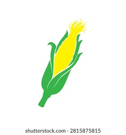 Corn cub silhouette icon vector flat design.
