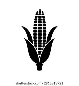 Corn cub silhouette vector flat illustration design.