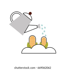 corn cultivation isolated icon