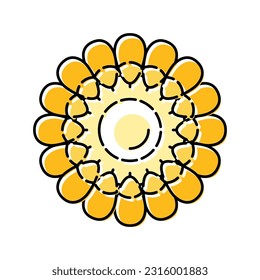 corn cut cob yellow color icon vector. corn cut cob yellow sign. isolated symbol illustration