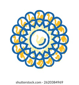 corn cut cob yellow doodle icon sketch vector. corn cut cob yellow sign. isolated symbol illustration