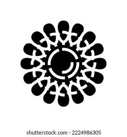 vector de icono del glifo amarillo de corte de maíz. el signo amarillo de la mazorca cortada de maíz. ilustración de símbolo aislado