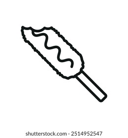 Corn dog food beverage icon vector basic design simple and modern concept templates