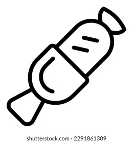 Corn dog food icon outline vector. Stick corndog. Picnic food