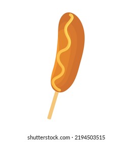 corn dog icon on white background