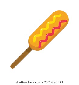 corn dog icon on white background
