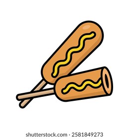 corn dog icon vector design template simple and clean